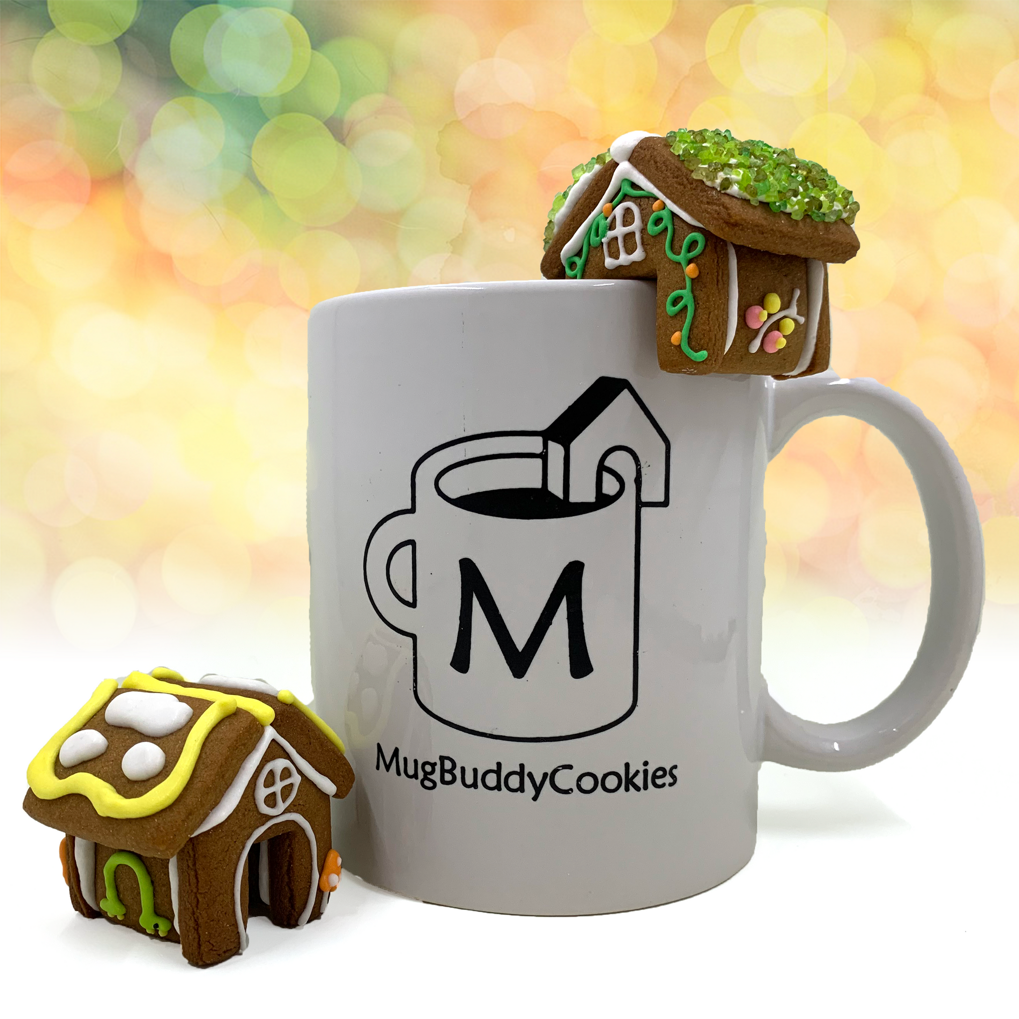Mini Gingerbread House Mug Toppers - gluten free